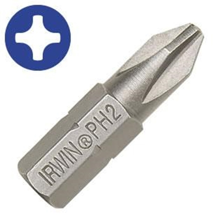 HANSON Insert Bit, #1 Phillips, 5/16" Hex Shank, 1-1/4" Long, Bulk 92073